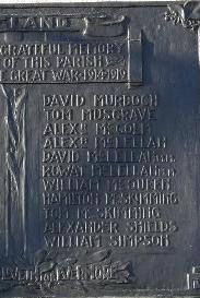 Detail from Tongland War Memorial at Ringford.